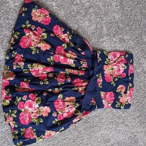 Strapless flower dress